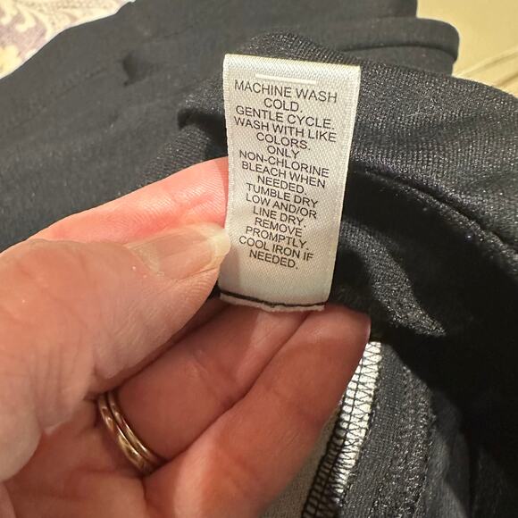 Black Cato Size Large Ponte Pants Petite Office Work Comfy Stretchy Classic - Picture 9 of 9